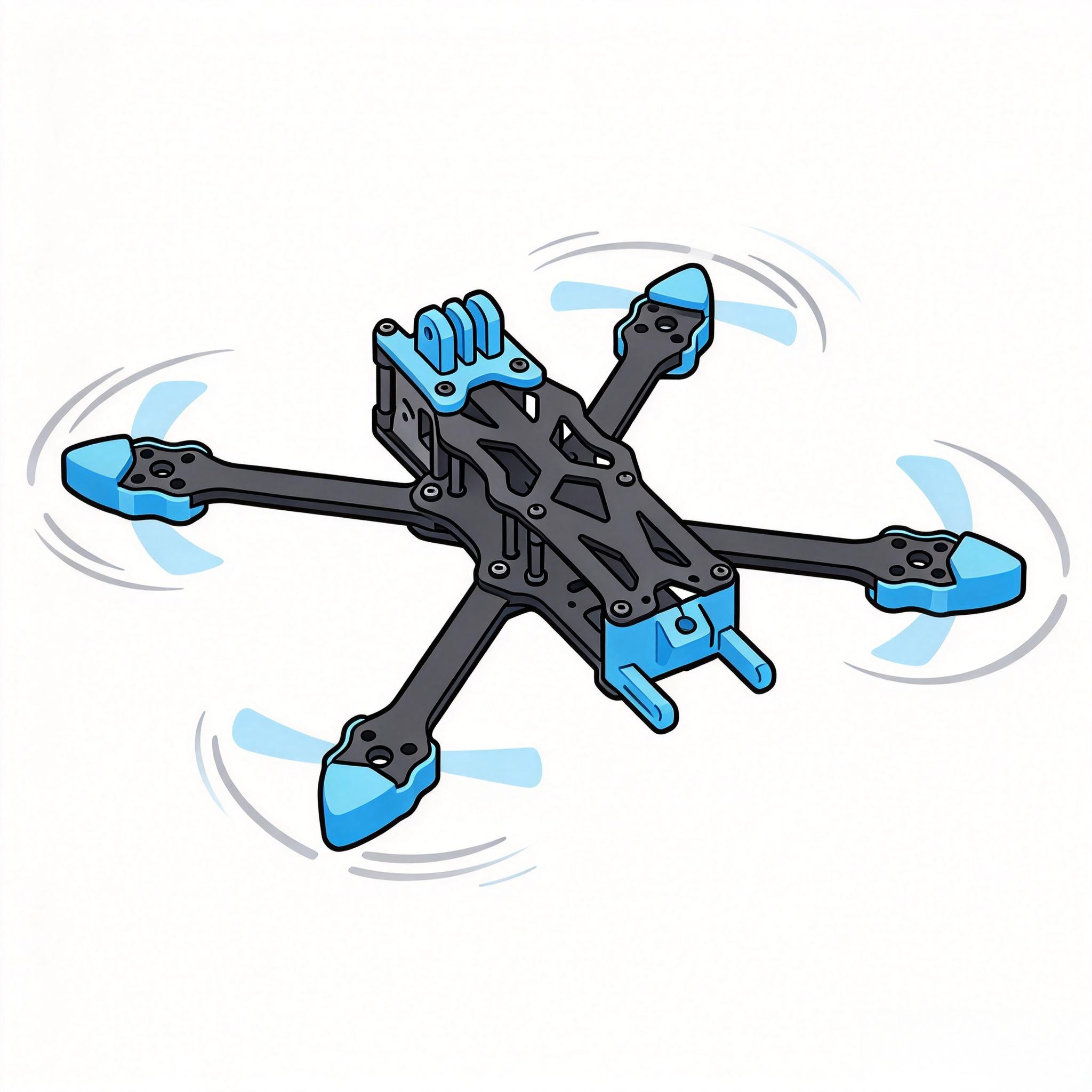 An APEX 5inch FPV Drone Frame  - Drone Kit Octocopter ulasan dan harga